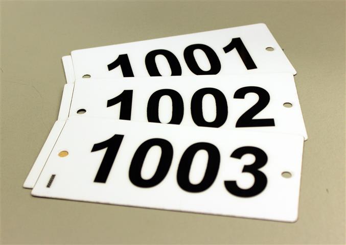 Sequentially Numbered Container ID Tags